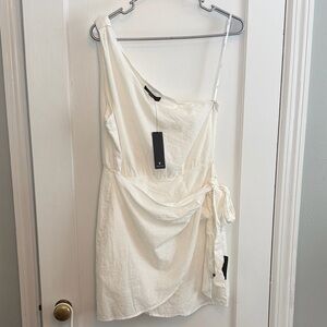 Lulu's White Linen Dress